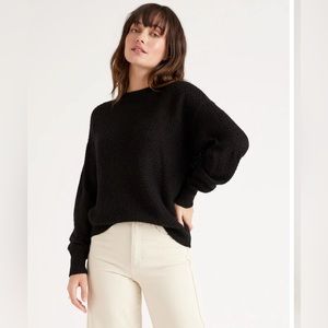 Baby Alpaca-Wool Diamond Stitch Crew